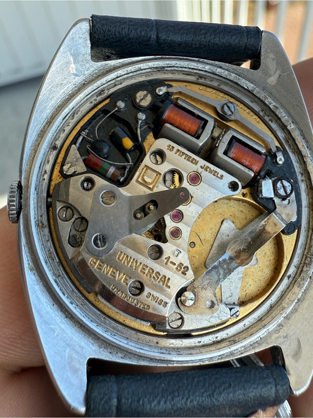 1960’s Universal Genève Unisonic Réf : 852101 Blue Dial For parts or Repair - Picture 10 of 11